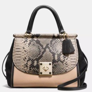 571. Coach Drifter Carryall in Colorblock Exotic Leather 54075 Snake Crossbody